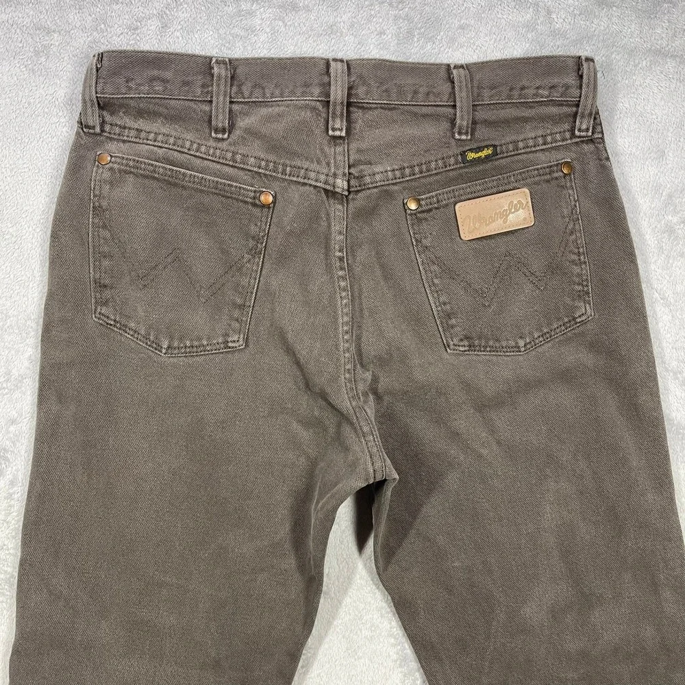 Wrangler Jeans Mens 33(31)x30(29) Brown Regular Fit Cotton Denim 13MWZRK
